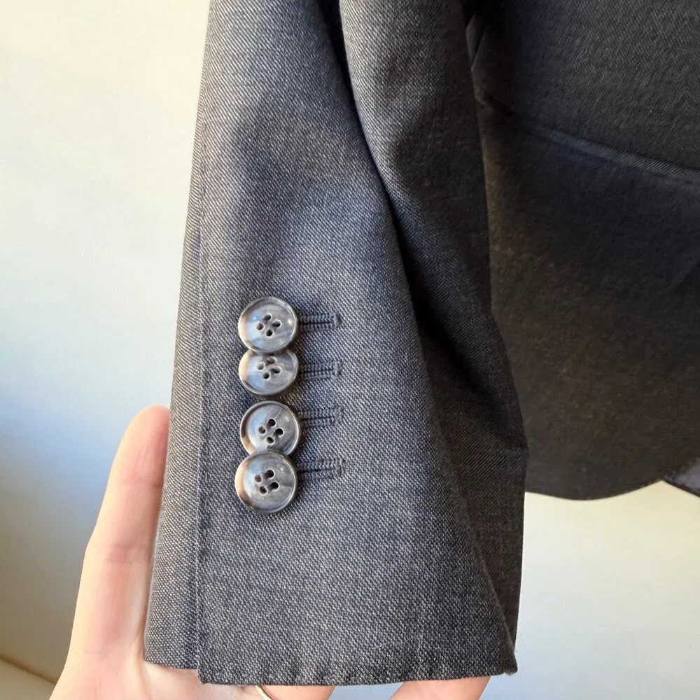 Suitsupply Lazio Gray Single-Breasted Wool Sport Coat – Size 38